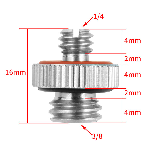FEICHAO Pack Standard 1/4  to 1/4  3/8  Male Threaded Screw Adapter Converter Tripod Mount for Camera Microphone