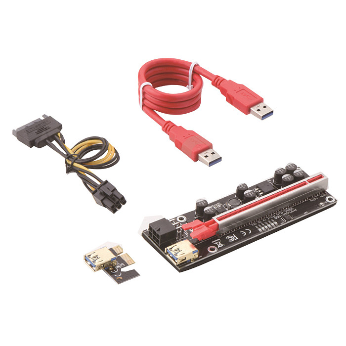 XT-XINTE 010S PLUS PCI-ERiser Graphics Card Extension Cable Plus Upgraded Mining Super Version PCIE x16 Express Extension Riser Card