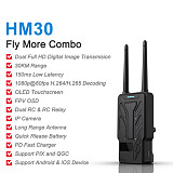 SIYI HM30 Full HD Digital Video Link Radio System Transmitter Remote Control OLED Touch Screen 1080p 60fps 150ms FPV OSD 30KM
