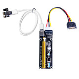 XT-XINTE Ver006 PCI-E Riser Card 006 PCIE 1X to 16X Extension Adapter 60CM USB 3.0 Cable SATA 4Pin Molex Power for Miner Mining