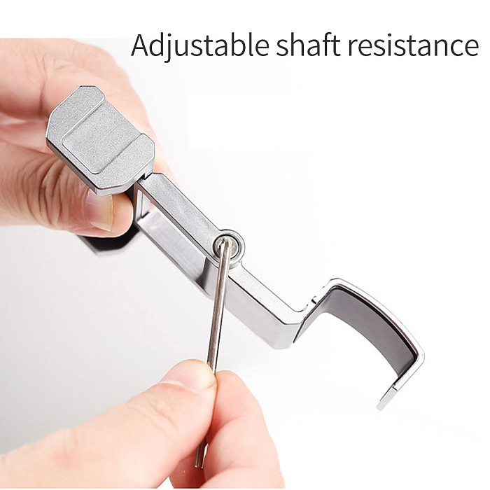 FEICHAO Folded Phone Clip with 1/4  Thread Cold Shoe Mount for DJI Osmo Pocket/Pocket 2 Handheld Gimbal Microphone Fill Light Bracket