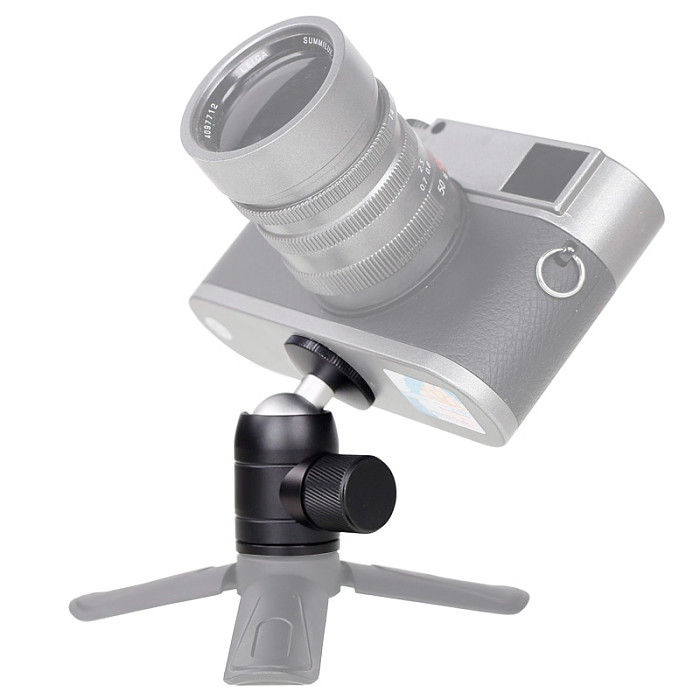 FEICHAO Mini Tripod Ball Head Aluminum Alloy Metal 360 Degree Rotating Tripod BallHead Panoramic Head with 1/4 Screw For DSLR Camera