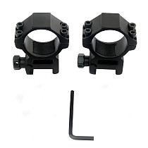  QWINOUT Scope Ring Mount Flashlight Clip Torch Clamp Height Lever Ring Detach For Hunting Standard Picatinny Rail Holder