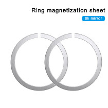 FCLUO 2x Magnetic Wireless Charger Sticker For iphone 13 Pro Max 12 Mini Mobile Phone Iron Metal Car Wireless Charging Ring