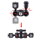 FEICHAO Articulating Magic Arm Field Monitor Mount Bracket Double Ball Head 360 Degree Rotation for SLR Camera Cage Rig Mic Fill Light
