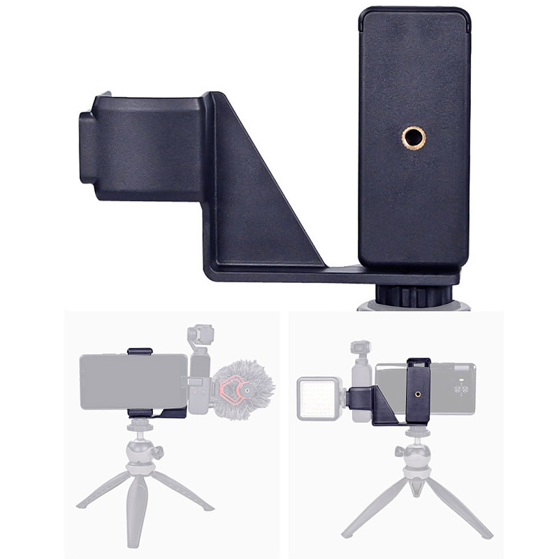FEICHAO Phone Holder Adapter Clip Selfie Tripod Mount with Cold Shoe Mount 1/4 Srew Hole for Osmo Pocket Handheld Gimbal Accessories