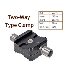 FEICHAO QR-50B Quick Release Camera Tripod Head Clamp Two Way Type Clamp For ARCA SWISS DSLR Camera Photography Shooting Accessories