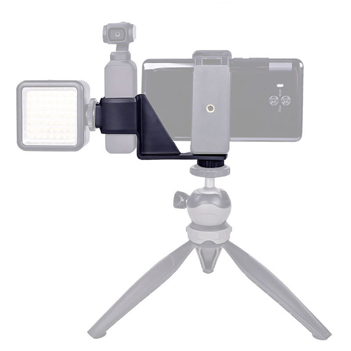 FEICHAO Phone Holder Adapter Clip Selfie Tripod Mount with Cold Shoe Mount 1/4 Srew Hole for Osmo Pocket Handheld Gimbal Accessories
