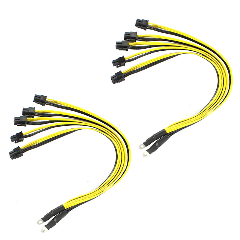 XT-XINTE 2pcs S7 S9 to 5X PCI-E PCIe 6Pin GPU Graphics Card Splitter Power Cable BTC Miner Bitcoin Litecoin S11 T9+ X10 L3+ A3 A841 M3 P3