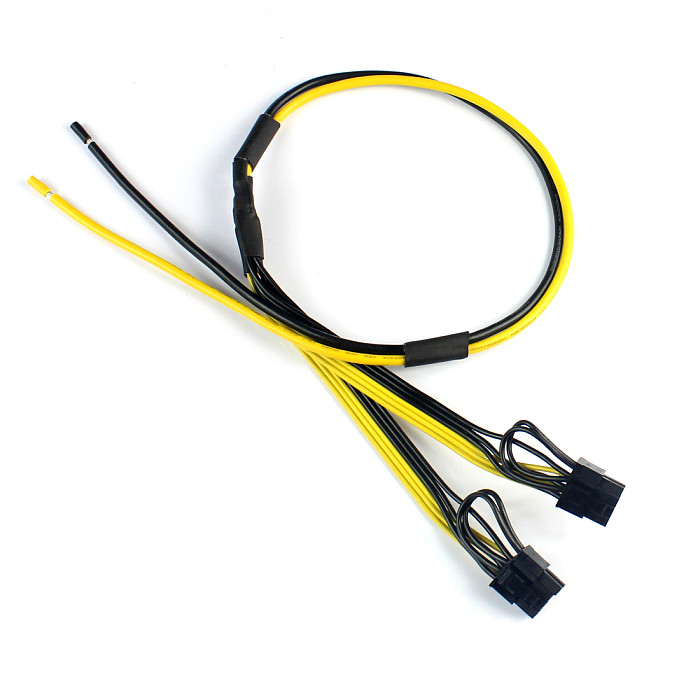 XT-XINTE 5/10Pcs Dual PCIe PCI-E Graphic Video Card 8pin 6+2pin DIY Splitter Power Cable Cord for Bitcoin Litecoin RIG Miner 12AWG+18AWG