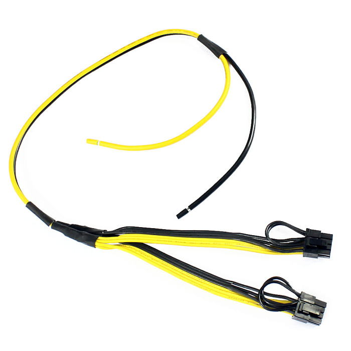 XT-XINTE Dual PCI-e PCIe Graphics Video Card Splitter Cable 10AWG w 16AWG Power Cable