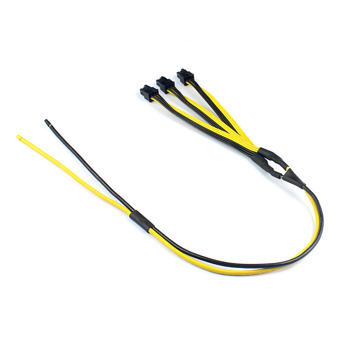 XT-XINTE 10Pcs S7/S9 to Triple 3X PCI-E PCIe PCI Express 6Pin Graphic Card Splitter Power Cable Cord for BTC miner Machine 12AWG+18AWG