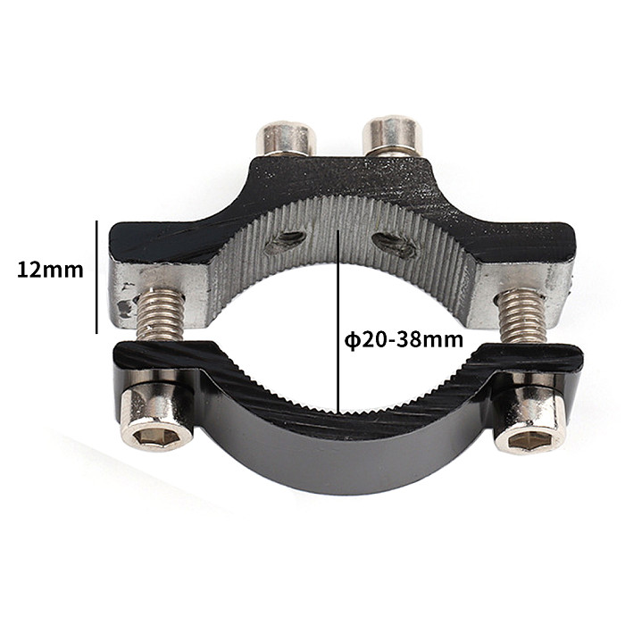 QWINOUT Handlebar Dual M5 Mounting Screw Cycling Clip Clamp Bike Flashlight Torch Mount LED Head Front Light Holder Clip CNC Optional