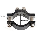 QWINOUT Handlebar Dual M5 Mounting Screw Cycling Clip Clamp Bike Flashlight Torch Mount LED Head Front Light Holder Clip CNC Optional