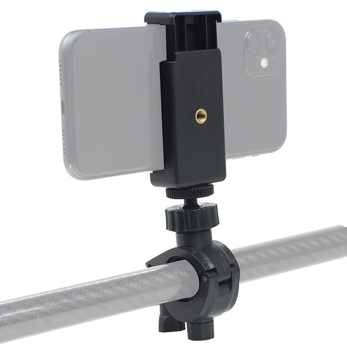 BGNING Mobile Phone Live Stand Holder Bicycle Clip Tube Clamp Lockable Adjustable LED Flash Selfie Stick Tripod Mount for Action Camera