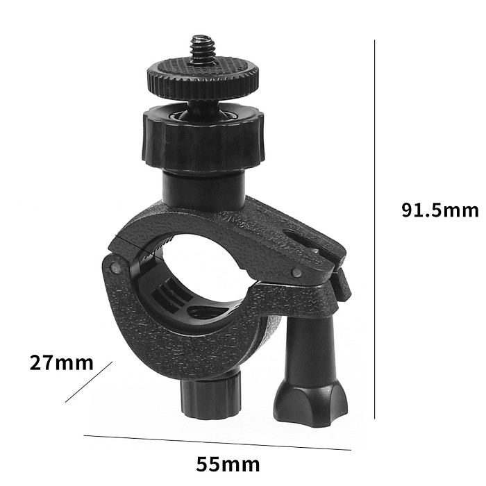 BGNING Mobile Phone Live Stand Holder Bicycle Clip Tube Clamp Lockable Adjustable LED Flash Selfie Stick Tripod Mount for Action Camera