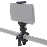 BGNING Mobile Phone Live Stand Holder Bicycle Clip Tube Clamp Lockable Adjustable LED Flash Selfie Stick Tripod Mount for Action Camera