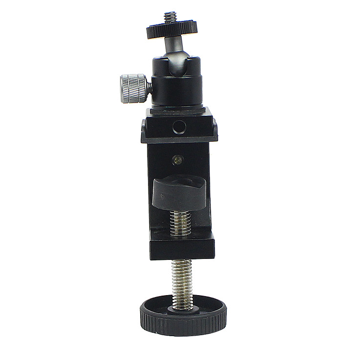 BGNING Desktop C-style Camera Screw Clamp + 360 Rotatable Mini Ball Head 1/4 Universal Aluminum Alloy for GoPro Action Camera DSLR Smartphone  