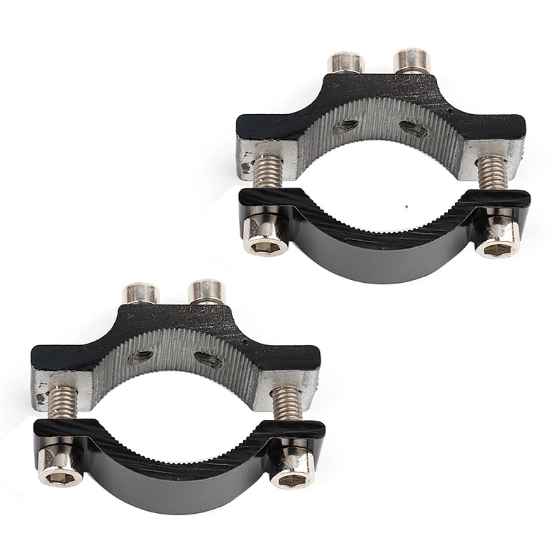 QWINOUT Handlebar Dual M5 Mounting Screw Cycling Clip Clamp Bike Flashlight Torch Mount LED Head Front Light Holder Clip CNC Optional