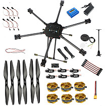 QWinOut T850 850mm 6-Axle FPV DIY Drone APM Flight control 380KV Motor 1555 Prop 40A ESC Mini 60w Charger