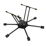 QWinOut 850mm Six-axls UAV Aircraft Aerial Drone Kit Unassembled PX4 Flight Controller AT10II Transmitter GPS FPV Monitor 380KV Motor