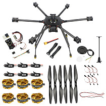 QWinOut T850 6-Axle FPV Aircraft 850mm DIY RC Drone kit with PXI PX4 Flight Control 40A ESC 1555 Prop 380KV Motor