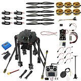 QWinOut 850mm Six-axls Aircraft FPV Aerial Drone Kit with PXI PX4 Flight Control AT10II Transmitter GPS 40A ESC 1555 Propeller