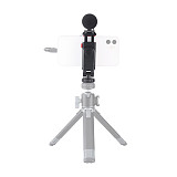 360 Degree Rotatable Phone Mount Holder Tripod With 2 Cold Shoe Mount For Microphone Fill Light Monitor Mount Phone Clamp Clip