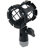 Microphone Shock Mount Condenser Microphone Shock Mount Clip Mic Holder Stand with 5/8  Thread for Camera Shoes and Boompoles