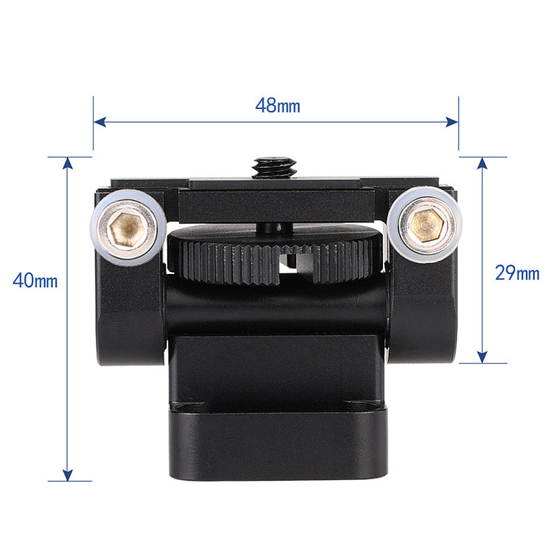 1/4  Screw Monitor Mount Adapter 180 Degree Adjustable For Flash LED Light Monitor Photography Studio DSLR Camera Accessories