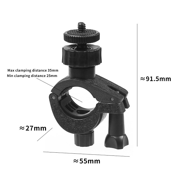 BGNing Selfie Mobile Phone Fixing Clip O-clip For Sports Camera Bicycle Live Light Stand On Tripod Tube Allai Gear OSMO Connector For Phone Accessories