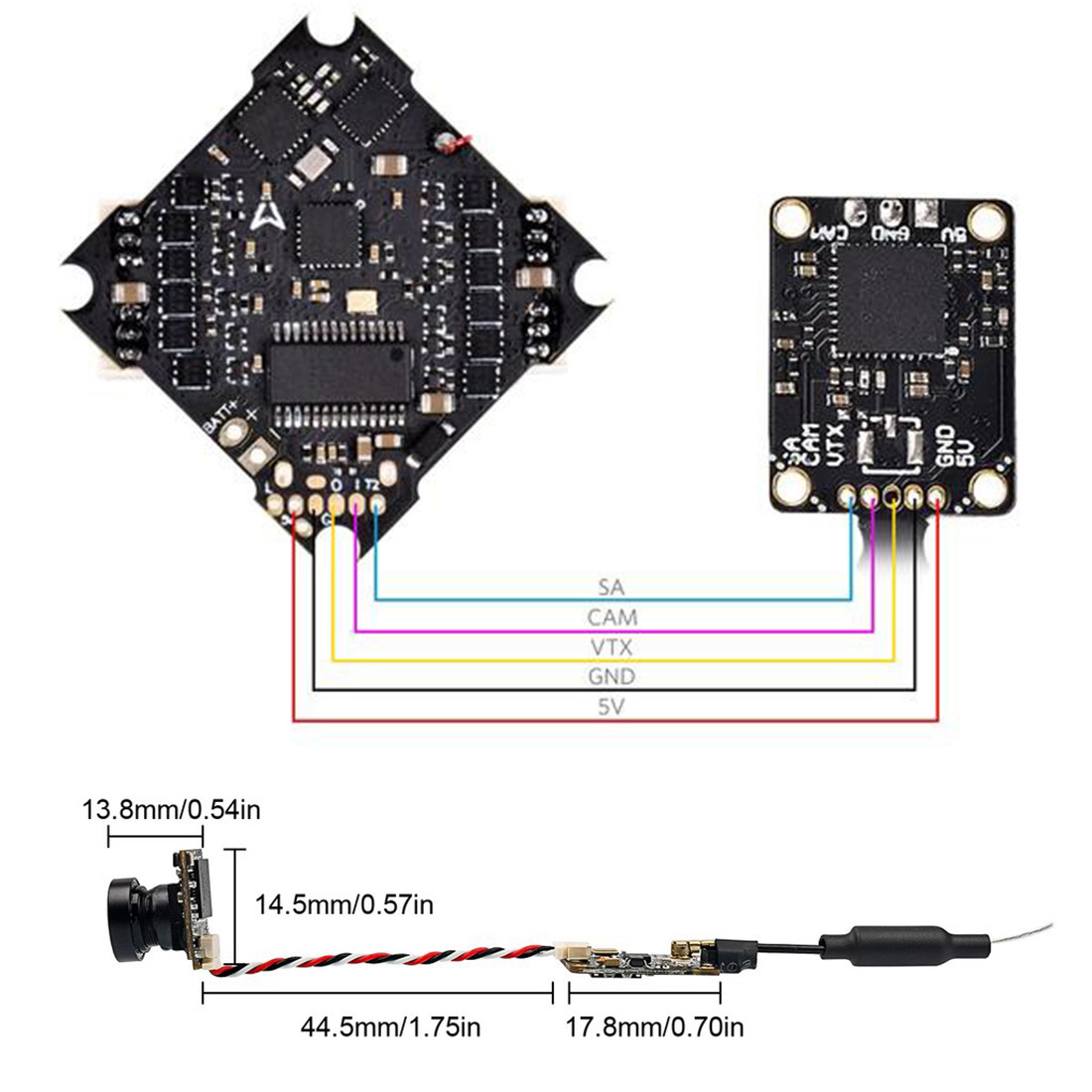 US$ 22.33 - BETAFPV A01 AIO / M01 AIO Camera 5.8G VTX V2.1 With