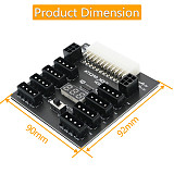 XT-XINTE Upgrade Version ATX Power Supply Breakout Board With 4 Pin and 6Pin power connector for CHIA Mining