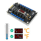 XT-XINTE DC 12v 3/4Pin Fan PWM Fan Hub Controller with 3528 colorful flash LED and temperature sensor display