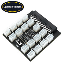 XT-XINTE Upgrade Version ATX 17x 6Pin Power Supply Breakout Board Adapter Converter 12V for Ethereum BTC Mining