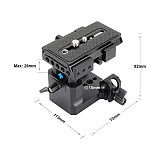 BGNing Quick Release Adapter Plate with Double 15mm Rod Holder Sliding Tripod For Manfrotto DSLR Camera Shoulder Rig Rail System