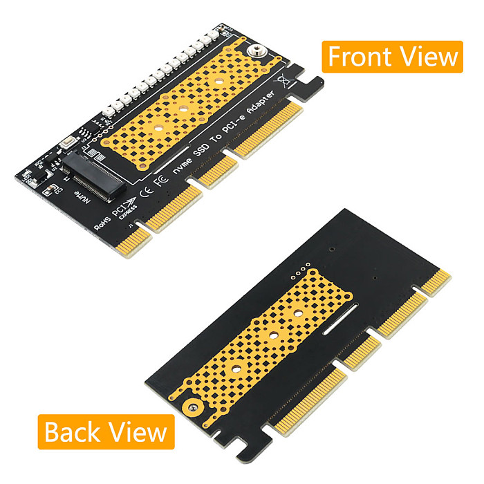 XT-XINTE M.2 nvme SSD to PCI-E 4X/8X/16X Adapter Screw Driver 3528 Colorful flash LED