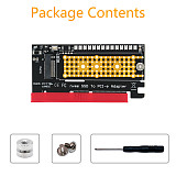 XT-XINTE M.2 nvme SSD to PCI-E 4X/8X/16X Adapter Screw Driver 3528 Colorful flash LED