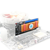 XT-XINTE M.2 nvme SSD to PCI-E 4X/8X/16X adapter aluminum M.2 SSD Heatsink and Screw driver 3528 Colorful flash LED