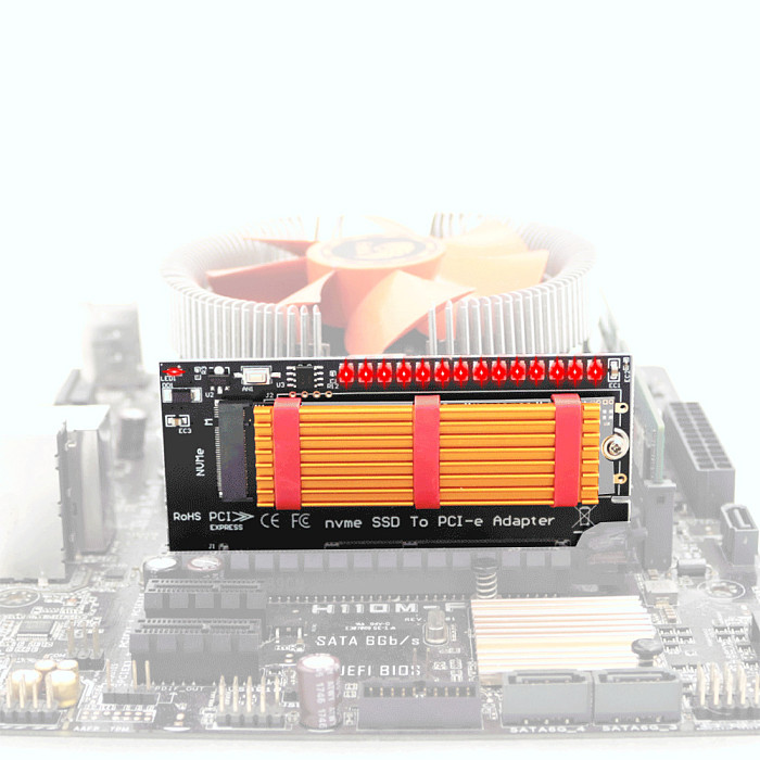 XT-XINTE M.2 nvme SSD to PCI-E 4X/8X/16X adapter Hard Drive aluminum M2 Screw M.2 SSD Heatsink