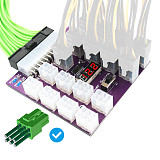 XT-XINTE Upgrade Version ATX Power Supply Breakout Board With 17 PCS ATX 6Pin power connector for ETH/BTC Mining