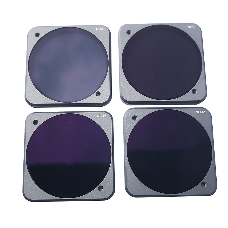 BGNing Aluminum Alloy Action Camera Lens ND Filter Protector ND4 ND8 ND16 ND32 Filters Set for DJI Action 2 Accessories