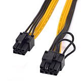 6Pcs XT-XINTE 18AWG PCI-E 6-pin To 8(6+2)PIN Power Splitter Cable Graphics Card PCIE PCI Express 6Pin To 8P Power Adapter Cable