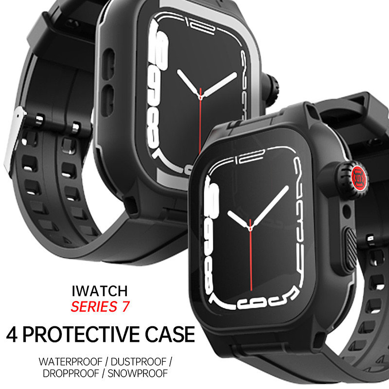 Shellbox Waterproof Case for Apple Watch Apple WatchSeries 7-41mm 7-45mm Dirtproof Shockproof Full Cover