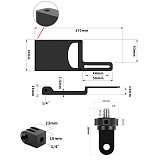 Handheld Gimbal Adapter Switch Mount Plate for GoPro Hero 8 Camera with Balance Counter Weight Selfie Tripod for DJI Osmo Mobile