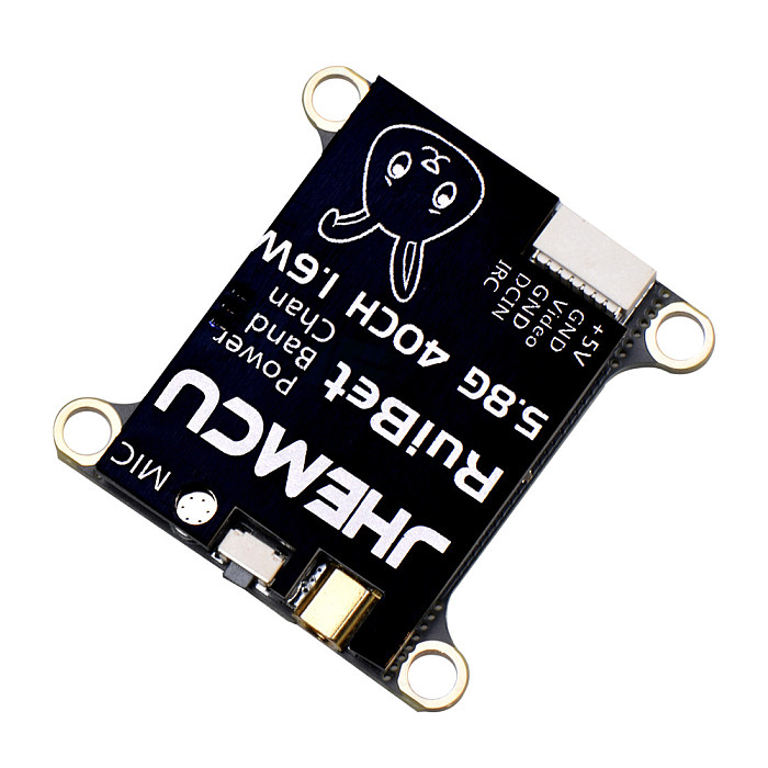 JHEMCU RuiBet Tran-3016W VTX 5.8GHz 40CH 1.6W Built-in Microphone PIT/25/200/400/800/1600MW Adjustable For FPV Drone Quadcopter