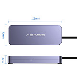 Acasis Thunderbolt3 External Hard Disk Enclosure 8TB Fast Heat Dissipation For M.2 NVME M /B&M KEY,2280 Size SSD