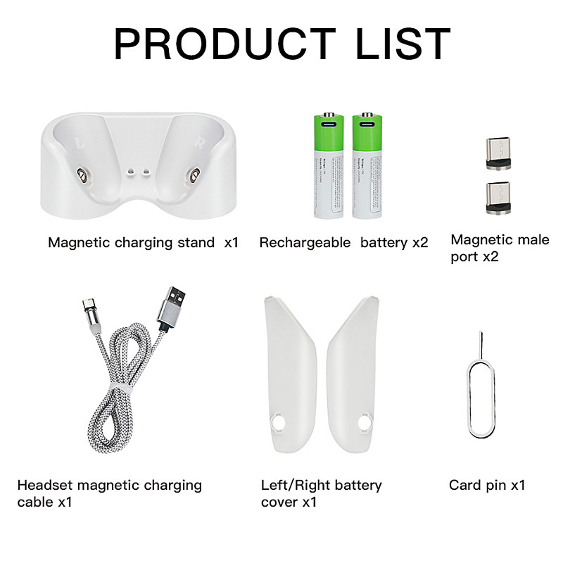 Hibloks Magnetic Charging Base For Oculus Quest 2 VR Glasses Handle Free Disassembly  Accessories