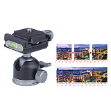 360 Degree Panoramic Camera Tripod Ark Type Ball Head Quick Release Ball Head Mount with 1/4 Screw Monitor Video Recorder Bracket