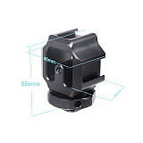 Triple Cold Shoe Mount Adapter Bracket for Canon  Nikon  Pentax  DSLR Camera  Microphone Cage LED Video Fill Light